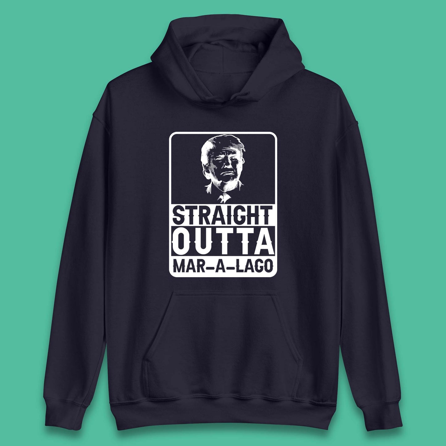 Donald Trump Straight Outta Mar-A-Lago USA Mugshot President Elections 2024 Unisex Hoodie