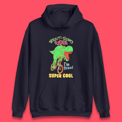 Dinosaur Riding Bicycle Unisex Hoodie