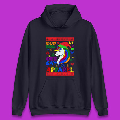 LGBT Rainbow Unicorn Christmas Unisex Hoodie