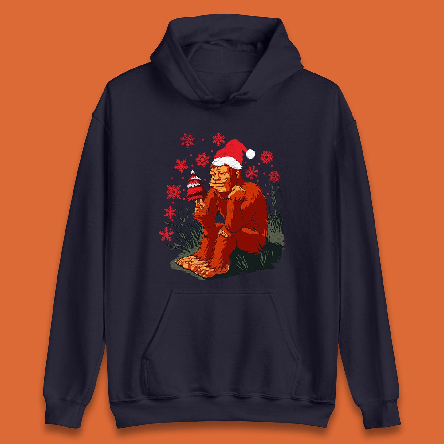 bigfoot christmas tree hoodie