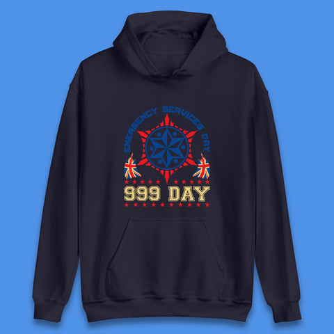 Emergency Services Day 999 Days United Kingdom Annual Holiday Emergency Services First Responder Unisex Hoodie