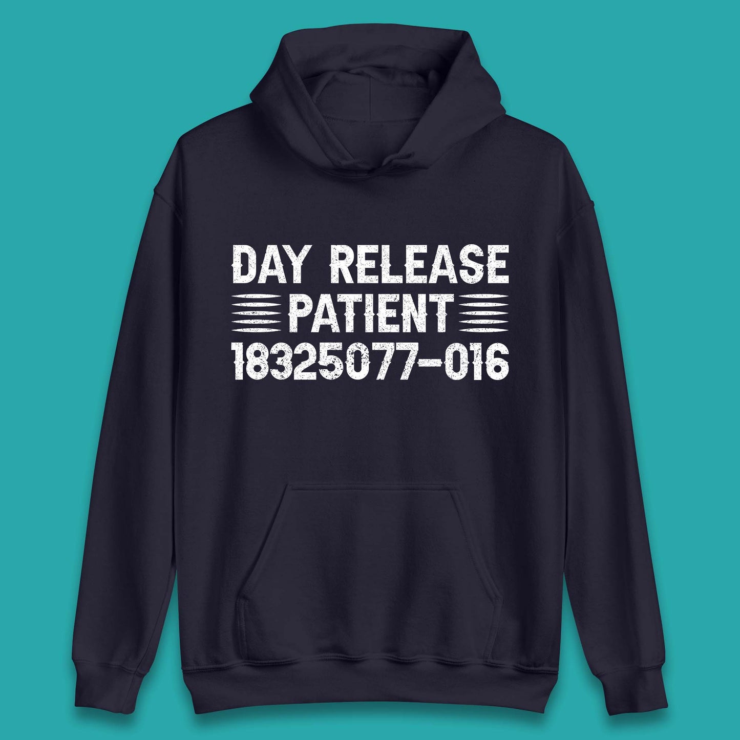 Day Release Patient Psycho Ward Halloween Mental Health Parole Jail Prison Funny Locked Up Unisex Hoodie