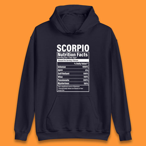 Scorpio Nutrition Facts Unisex Hoodie
