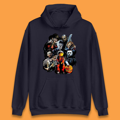 Halloween Horror Movie Characters Friends Halloween Villians Serial Killers Unisex Hoodie