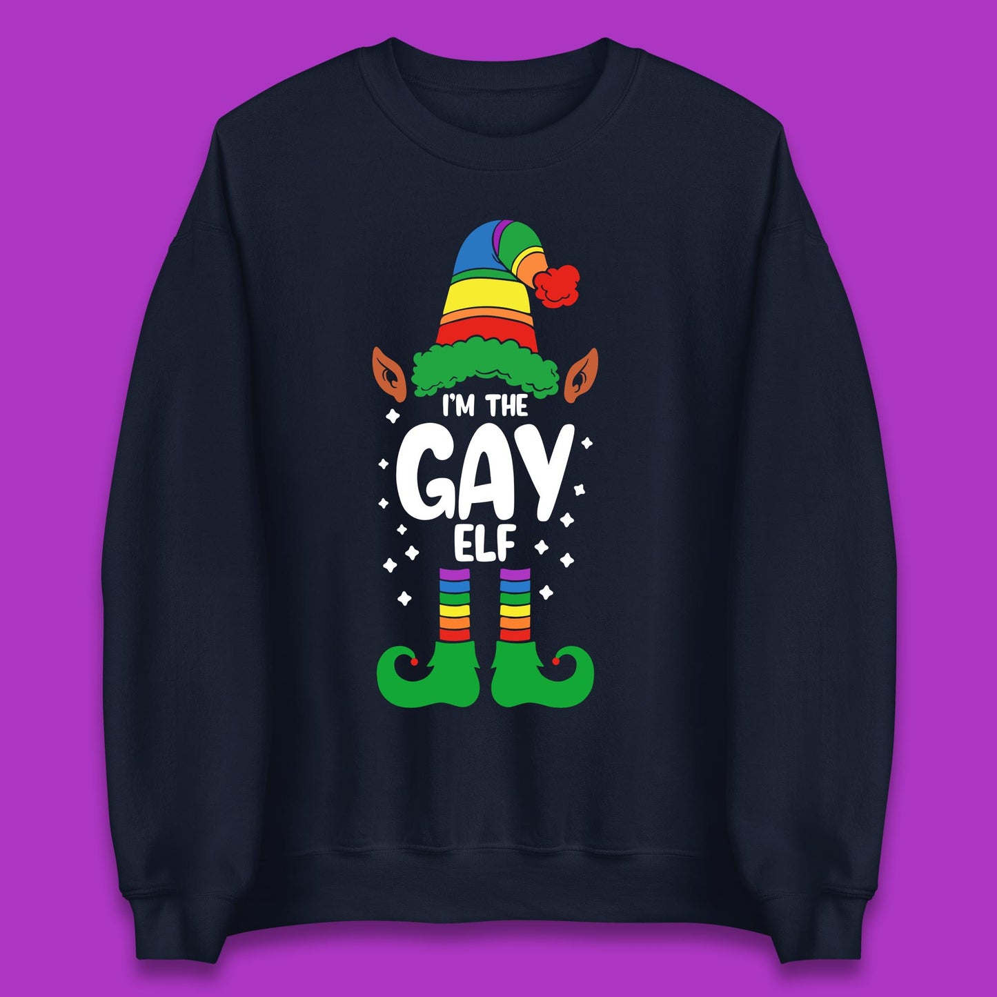 gay elf christmas sweatshirt