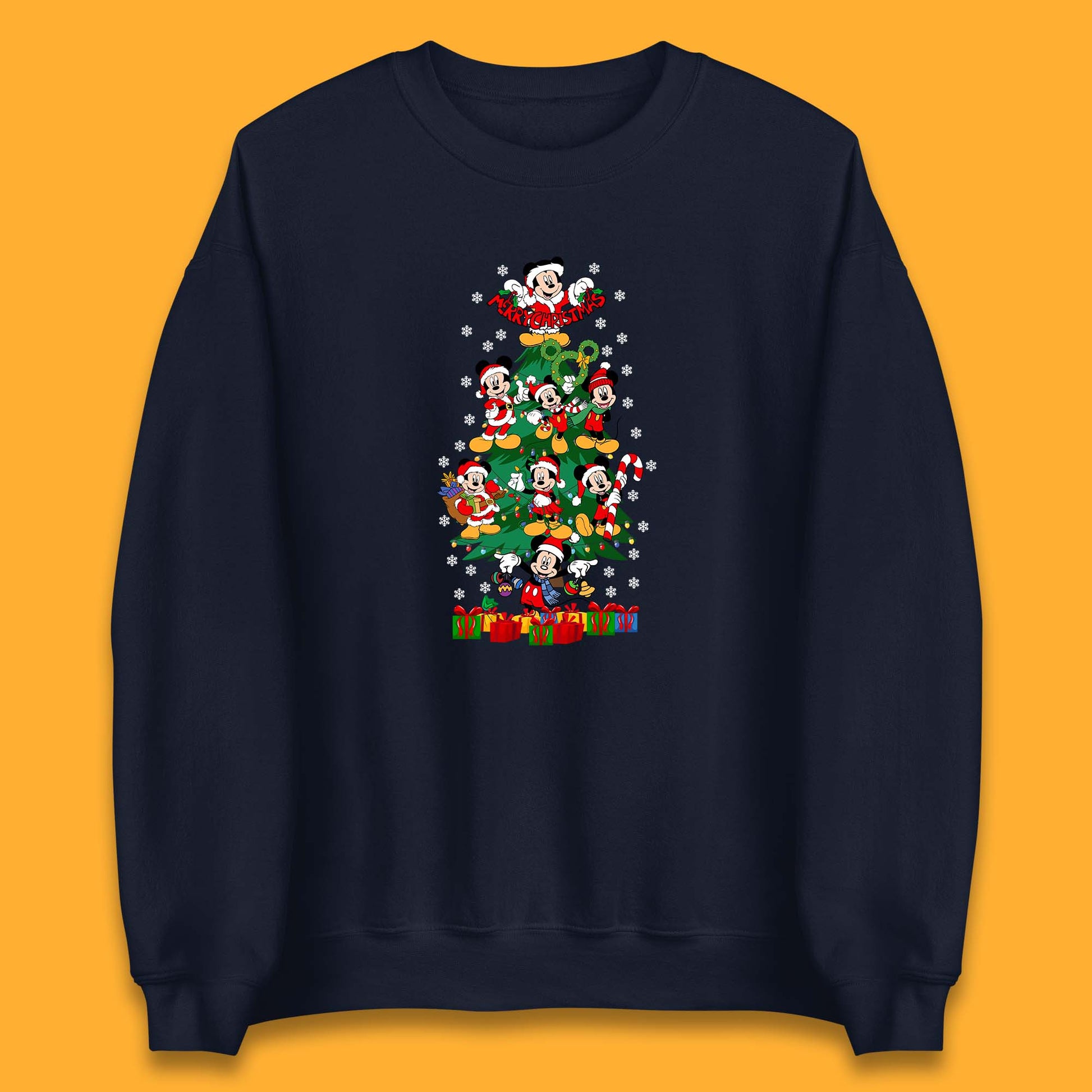 mickey mouse christmas tree sweater