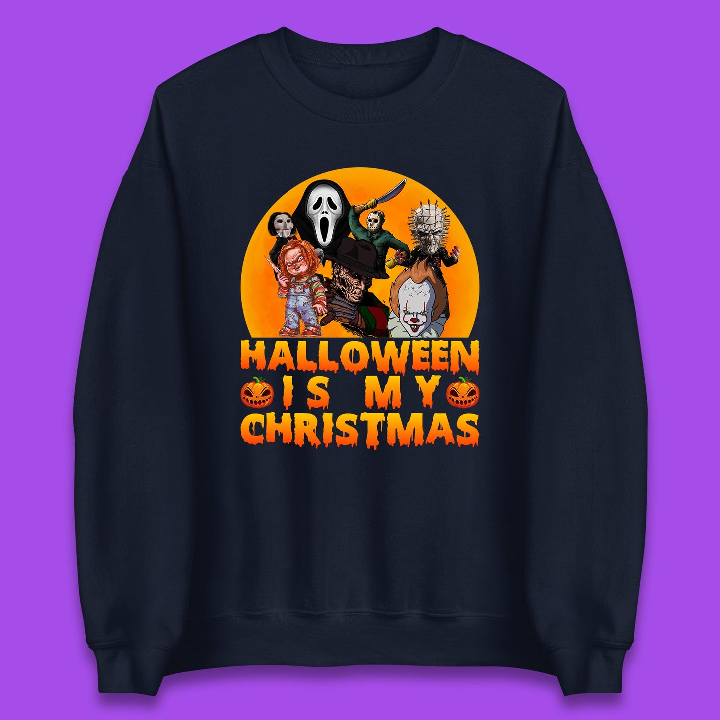 iconic horror movie characters sweatshirt