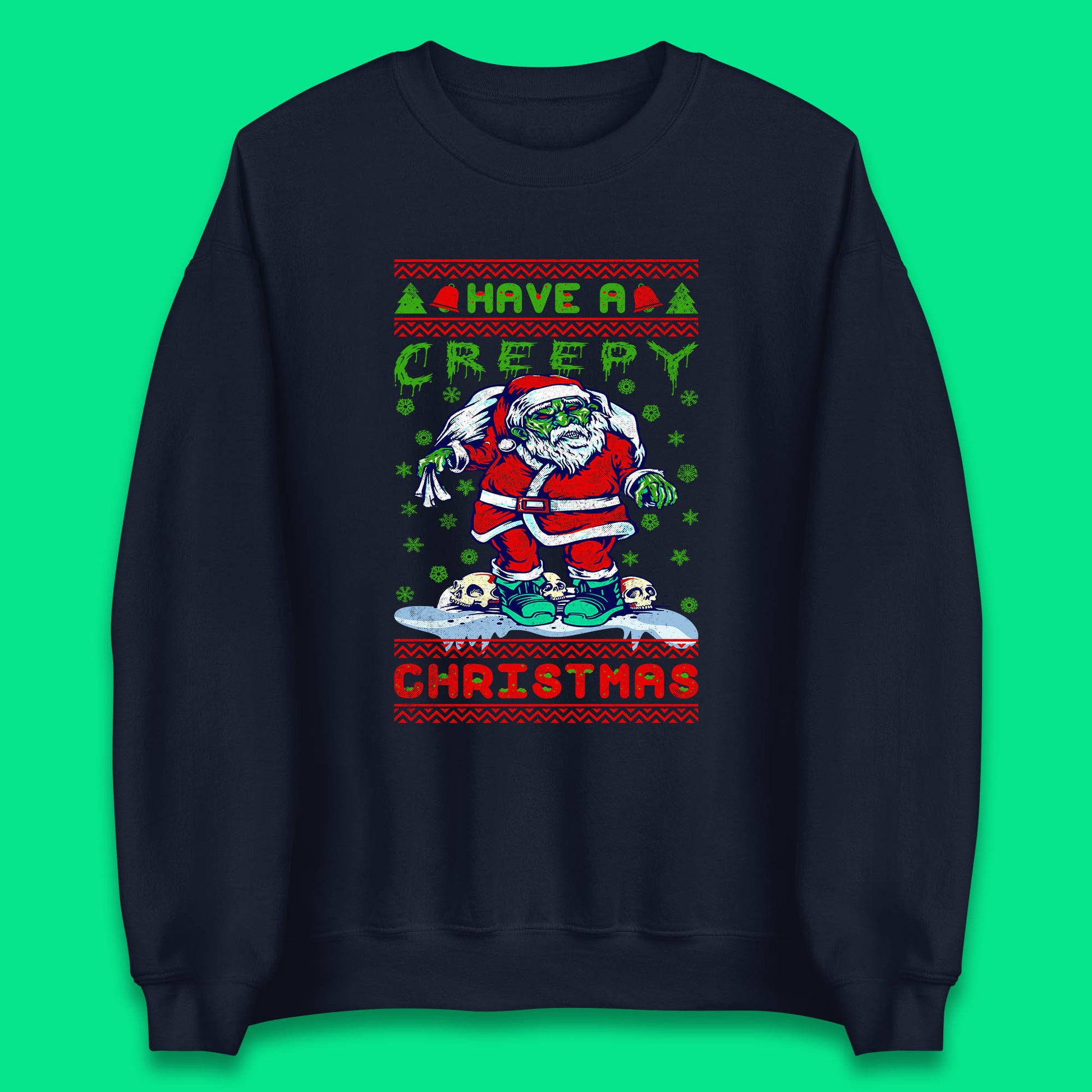 zombie santa claus sweatshirt