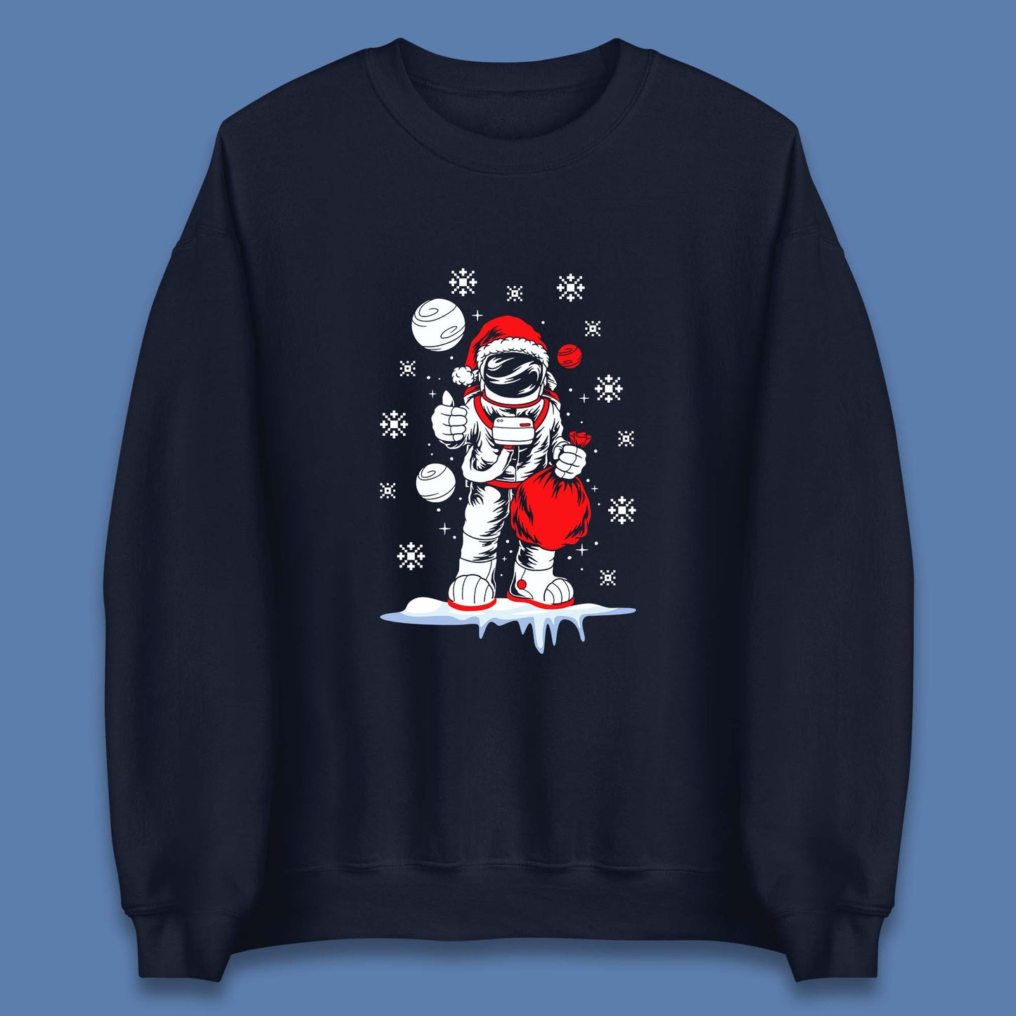 christmas astronaut santa sweater