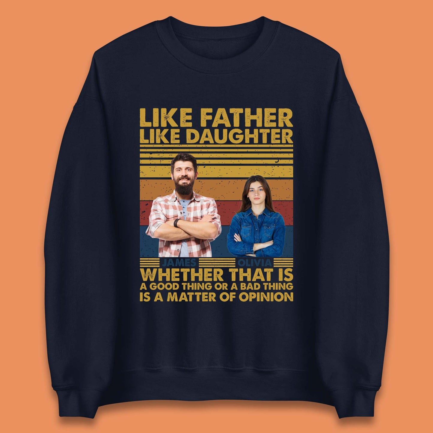 Personalised Like Father Like Daughter Unisex Sweatshirt