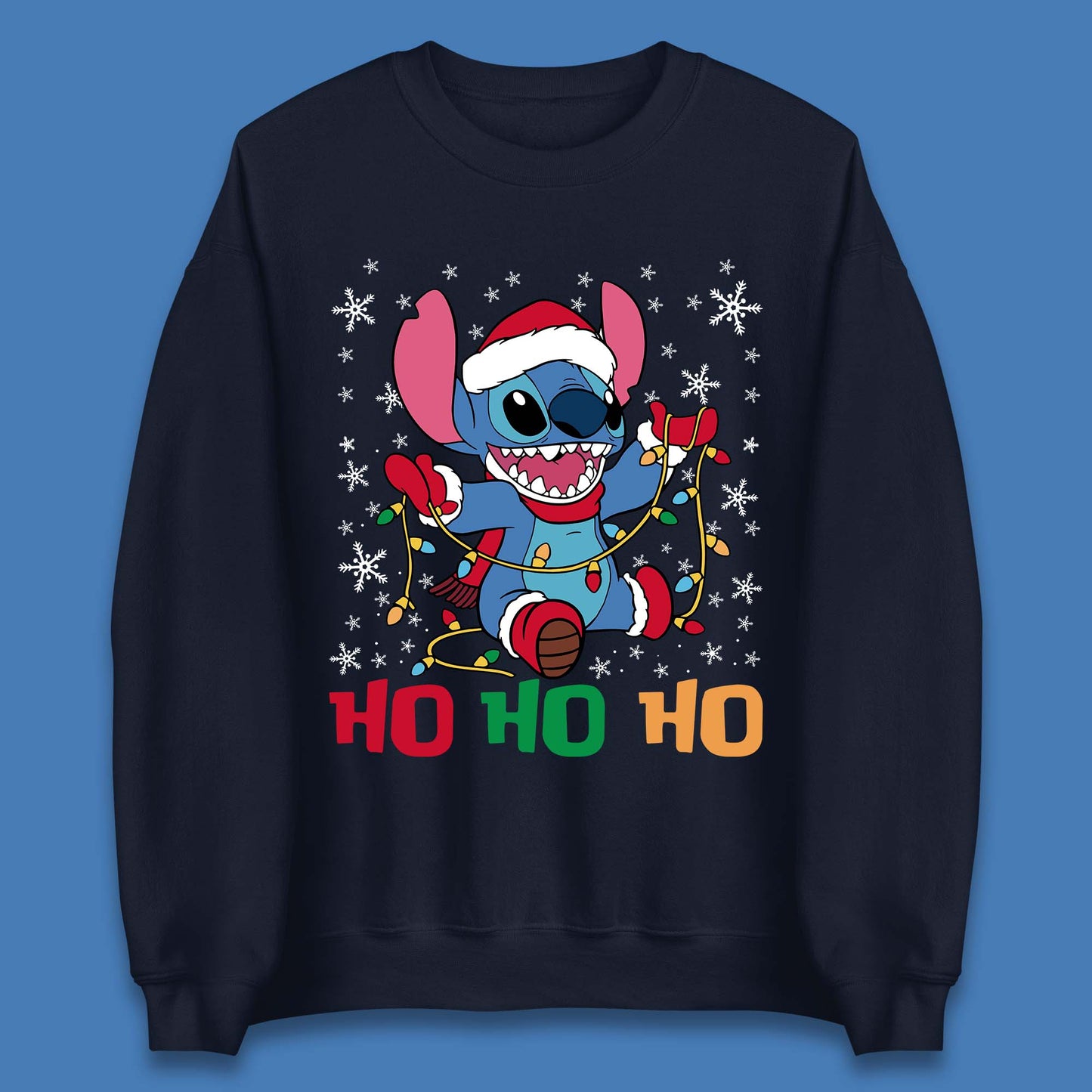 Happy Santa Stitch Christmas Unisex Sweatshirt