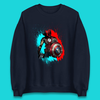 Marvel Avengers Superheroes Movie Characters Spider Man, Iron Man, Thor, Captain America Dead Pool Avengers Squad Unisex Sweatshirt