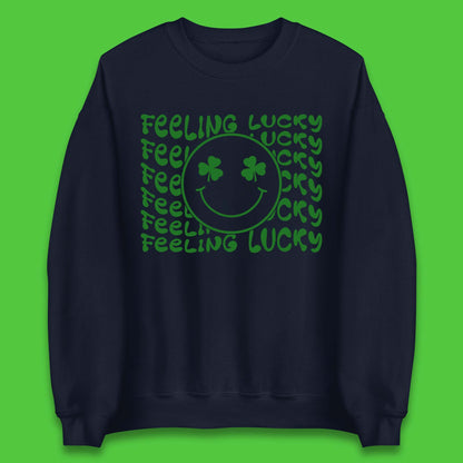 Feeling Lucky Smiley Shamrock Unisex Sweatshirt