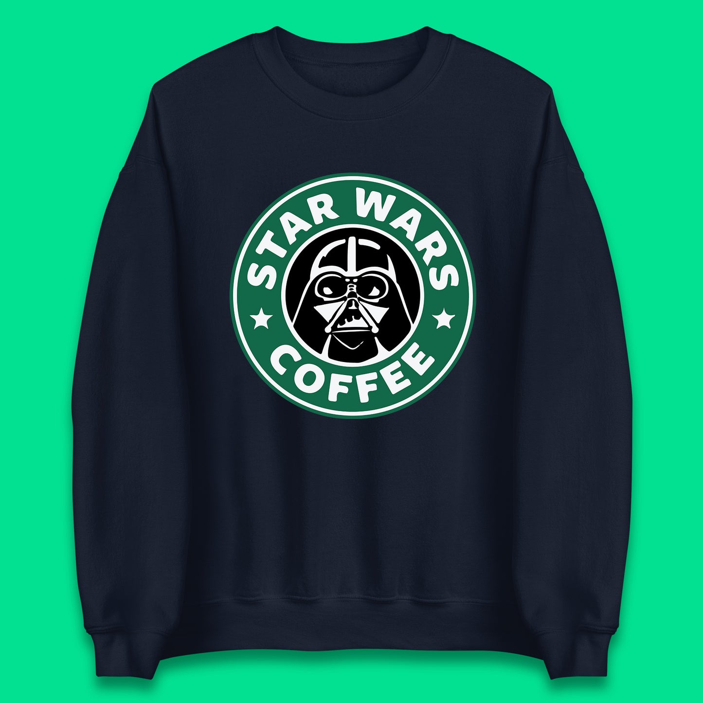 Sci-fi Action Adventure Movie Character Darth Vader Star Wars Coffee Starbucks Coffee Spoof Star Wars 46th Anniversary Unisex Sweatshirt