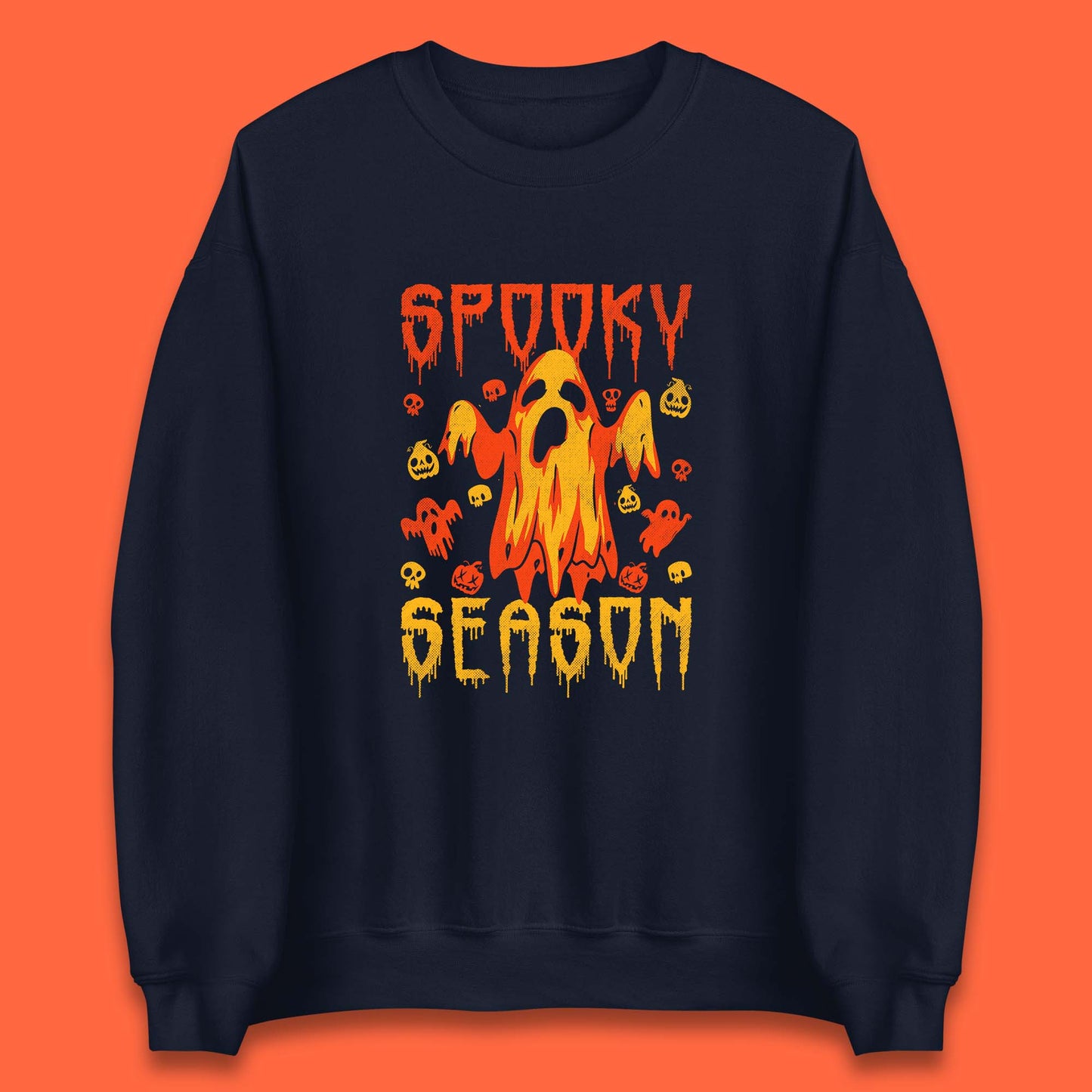 Spooky Season Halloween Ugly Scary Boo Ghost Halloween Vibes Unisex Sweatshirt