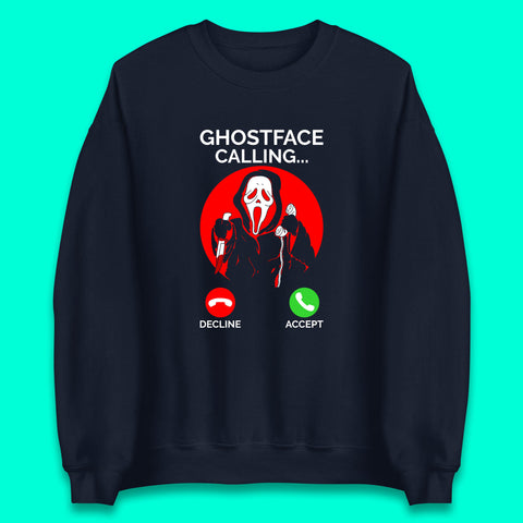 Ghostface Calling Halloween Ghost Face Scream Horror Movie Character Unisex Sweatshirt