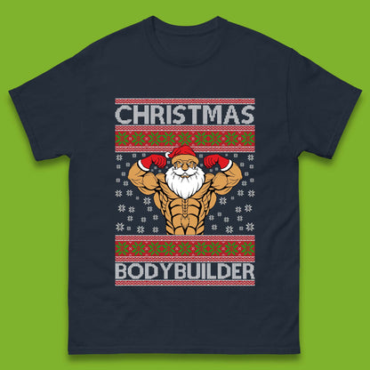 Ugly Christmas Bodybuilder Mens T-Shirt