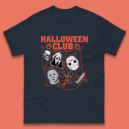 Halloween Club Horror Scary Friends Halloween Horror Movie Characters Mens Tee Top