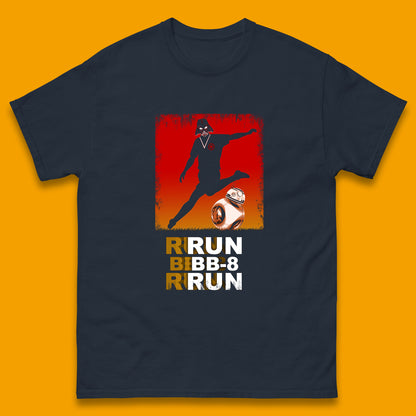 Run BB-8 Run Darth Vader Hitting BB8 Sci Fi Adventure Movie Character Star Wars 46th Anniversary Mens Tee Top