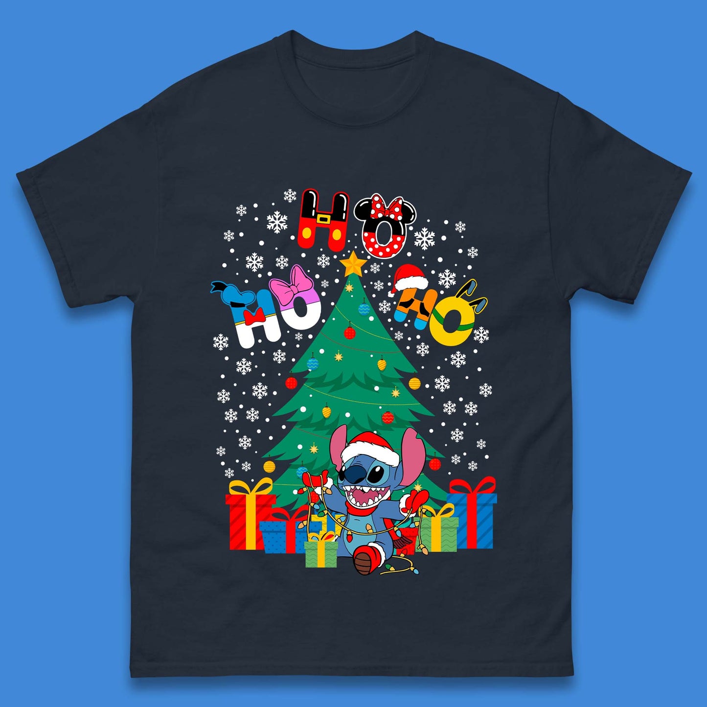 Ho Ho Ho Stitch Christmas Mens T-Shirt