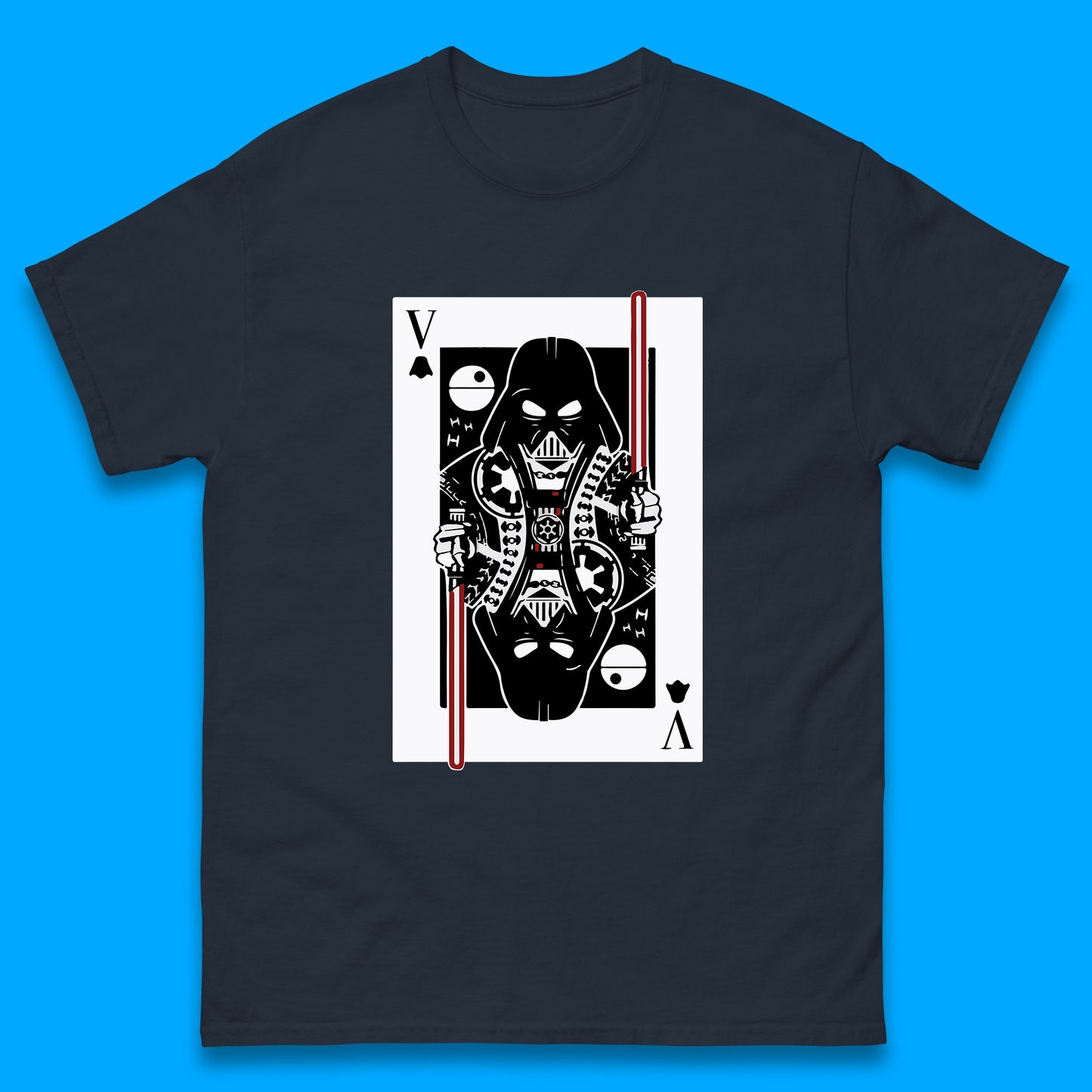 Star Wars Fictional Character Darth Vader Playing Card Vader King Card Sci-fi Action Adventure Movie 46th Anniversary Mens Tee Top