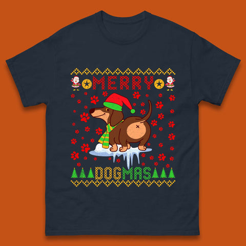 Merry Dogmas Christmas Mens T-Shirt