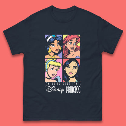 I'm 99.9% Sure I'm a Disney Princess Disney Priccesses Ariel Jasmine Cinderella Mulan Princesses Group Disney World Mens Tee Top