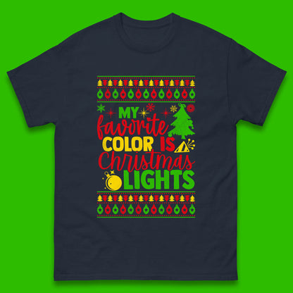 my favorite color is christmas lights t shirt