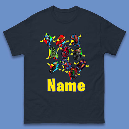 Personalised Number Day Superheroes Superheroes Mens T-Shirt