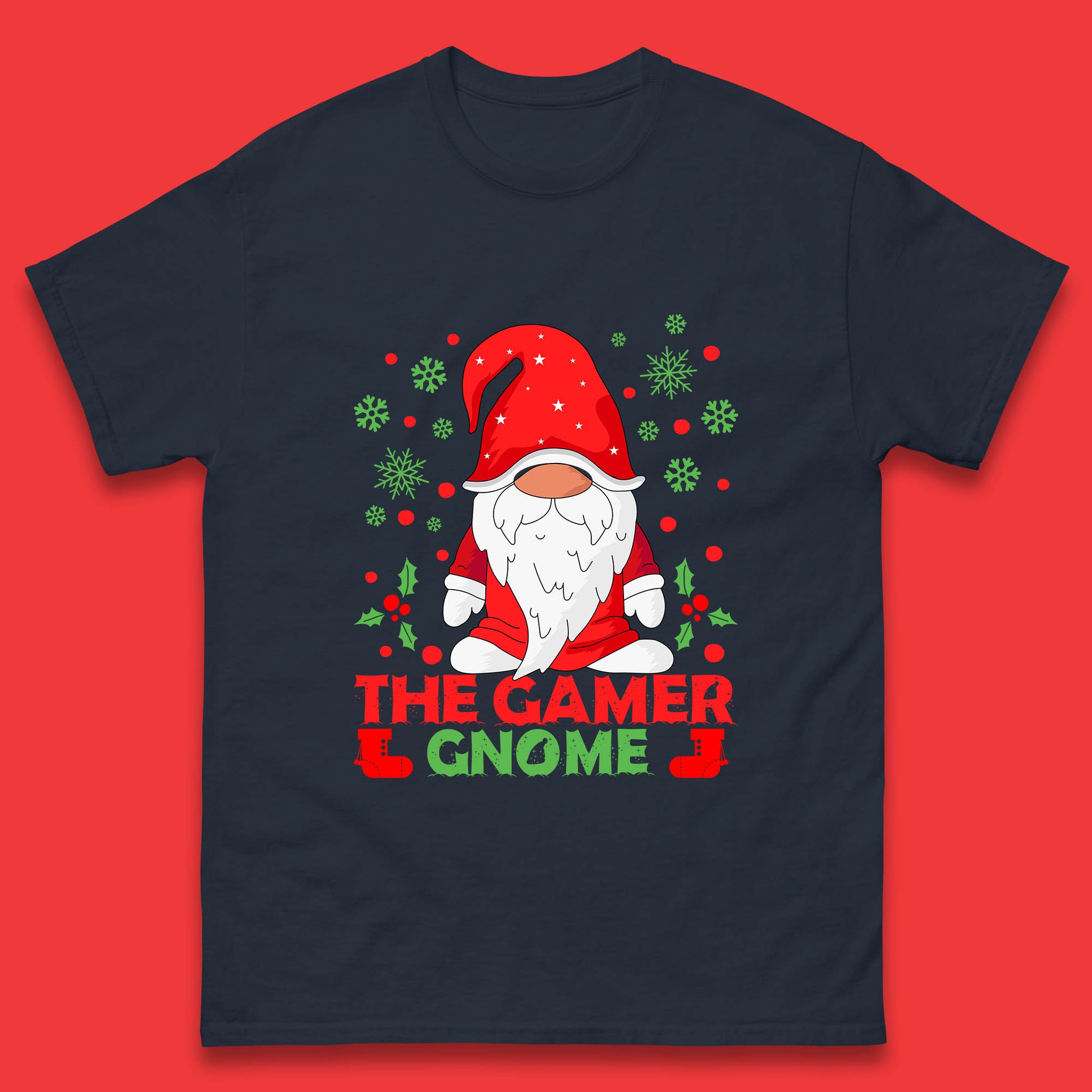 the gamer gnome christmas t shirt