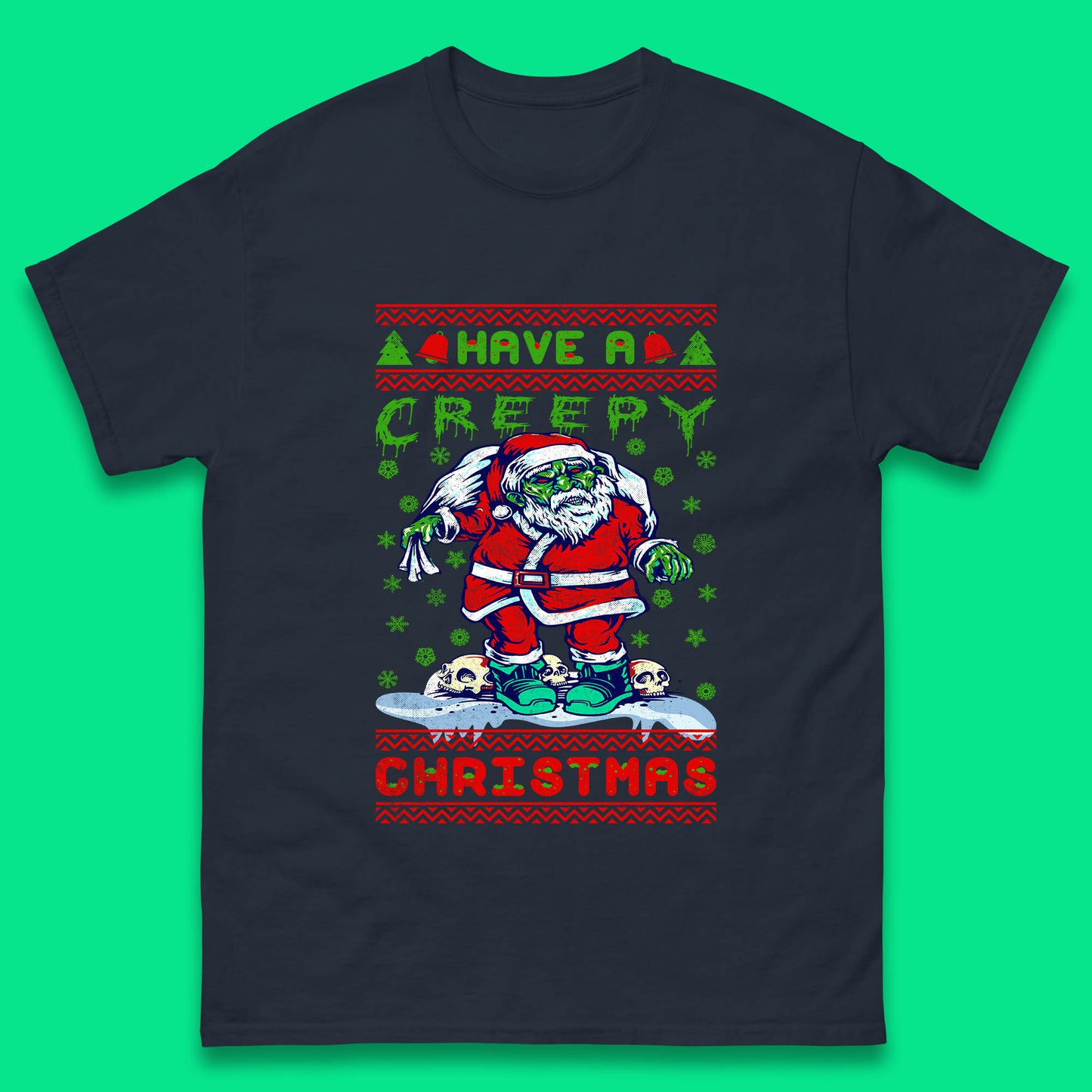 zombie santa claus t shirt