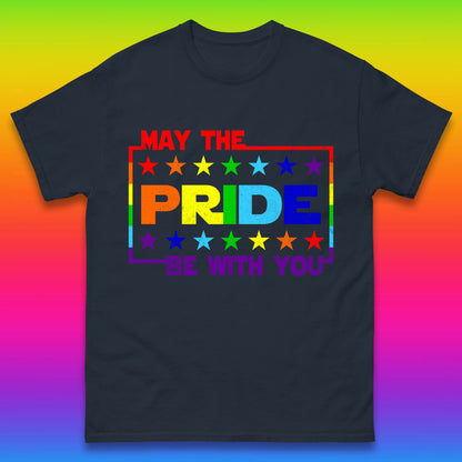 May The Pride Be With You LGBTQ Pride Month Rainbow Star Wars LGBT Pride Mens Tee Top