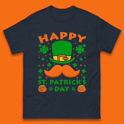 Leprechaun Hat & Ginger Mustache Mens T-Shirt