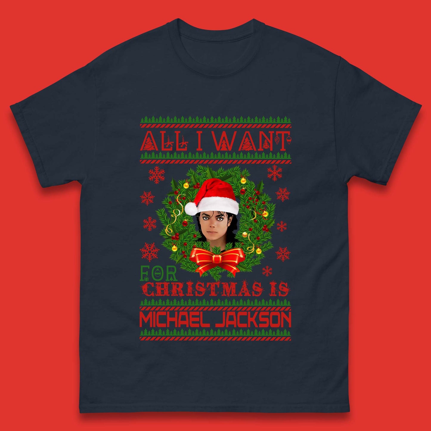 Michael Jackson Christmas Mens T-Shirt