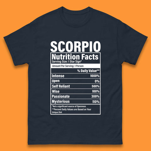 Scorpio Nutrition Facts Mens T-Shirt