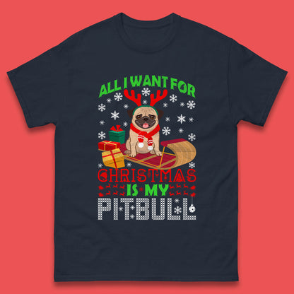 christmas pitbull t shirt