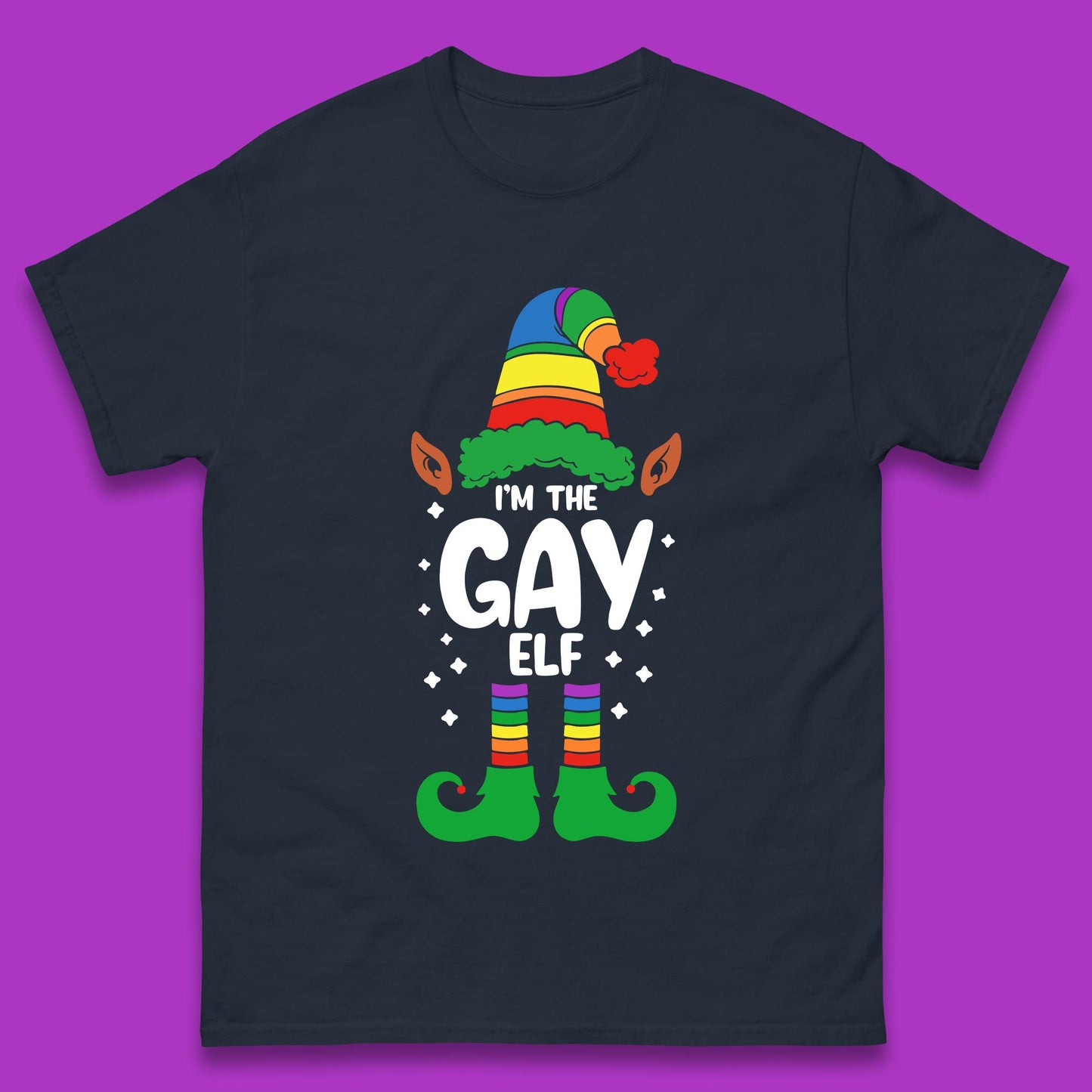 gay elf christmas t shirt