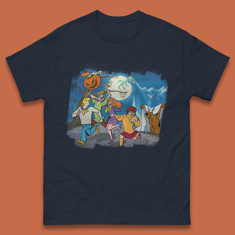 Scooby Doo & Gang Halloween Horror Scary Ghost Haunted Scary Night Mens Tee Top