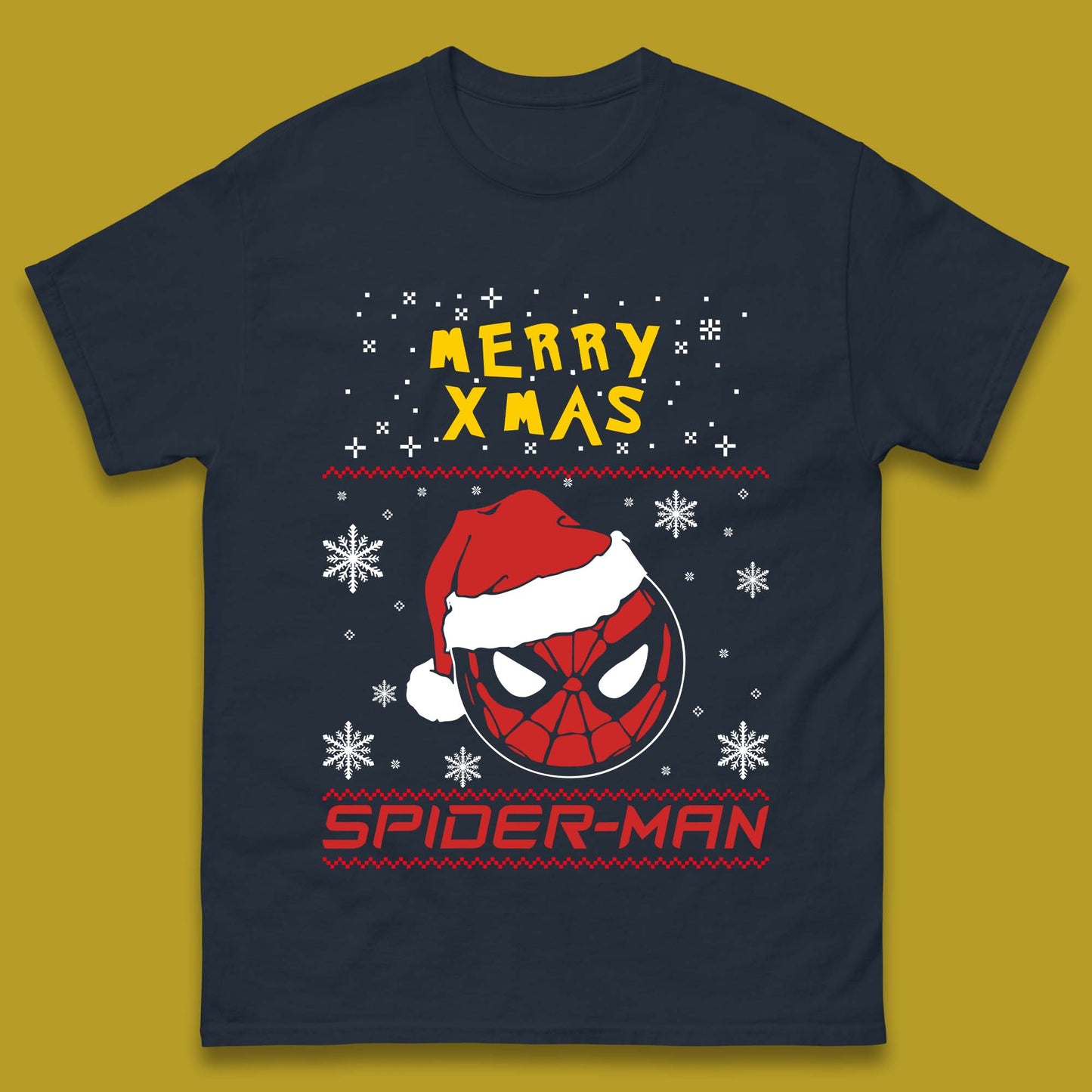 Merry Xmas Spider-Man Mens T-Shirt