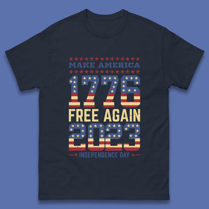 Make America Free Again 1776-2023 Independence Day Funny Free Speech Mens Tee Top