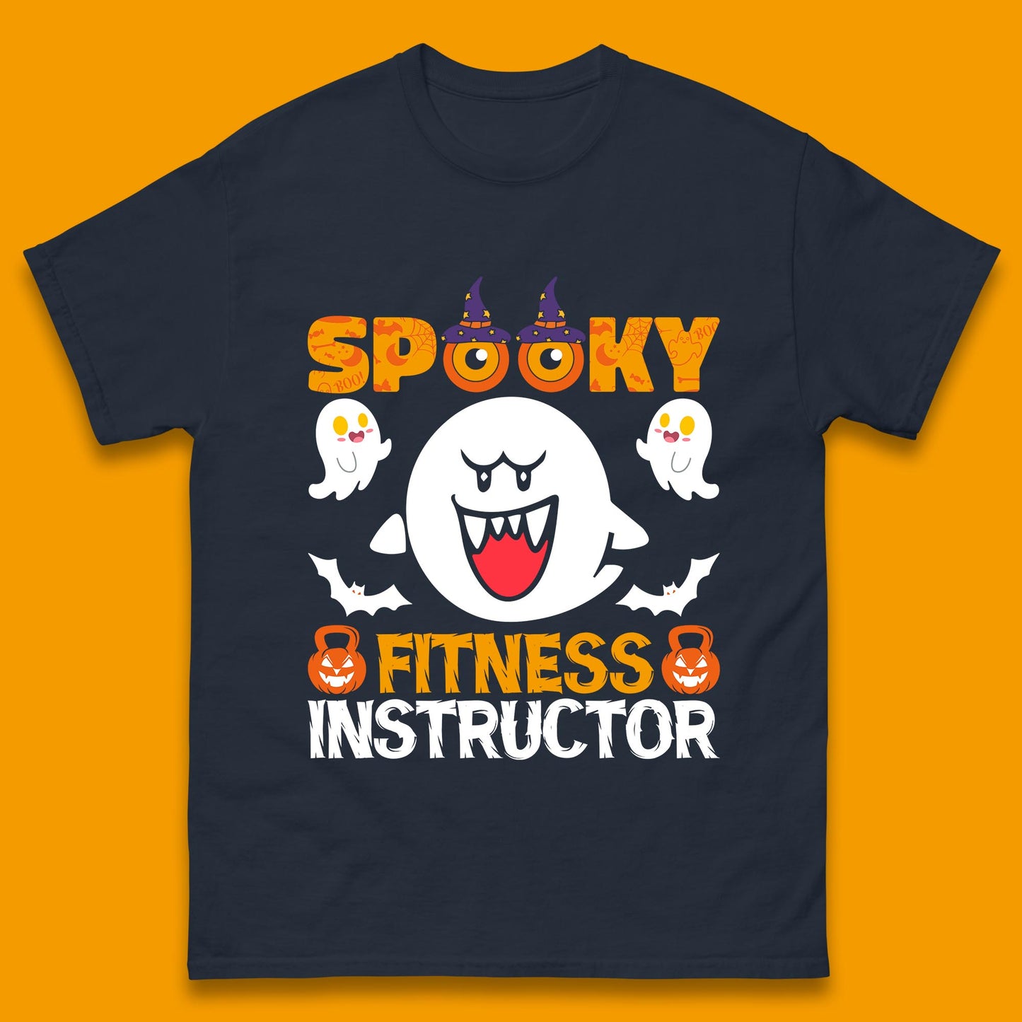 Halloween Spooky Fitness Instructor Super Mario Boo Halloween Costume Mens Tee Top