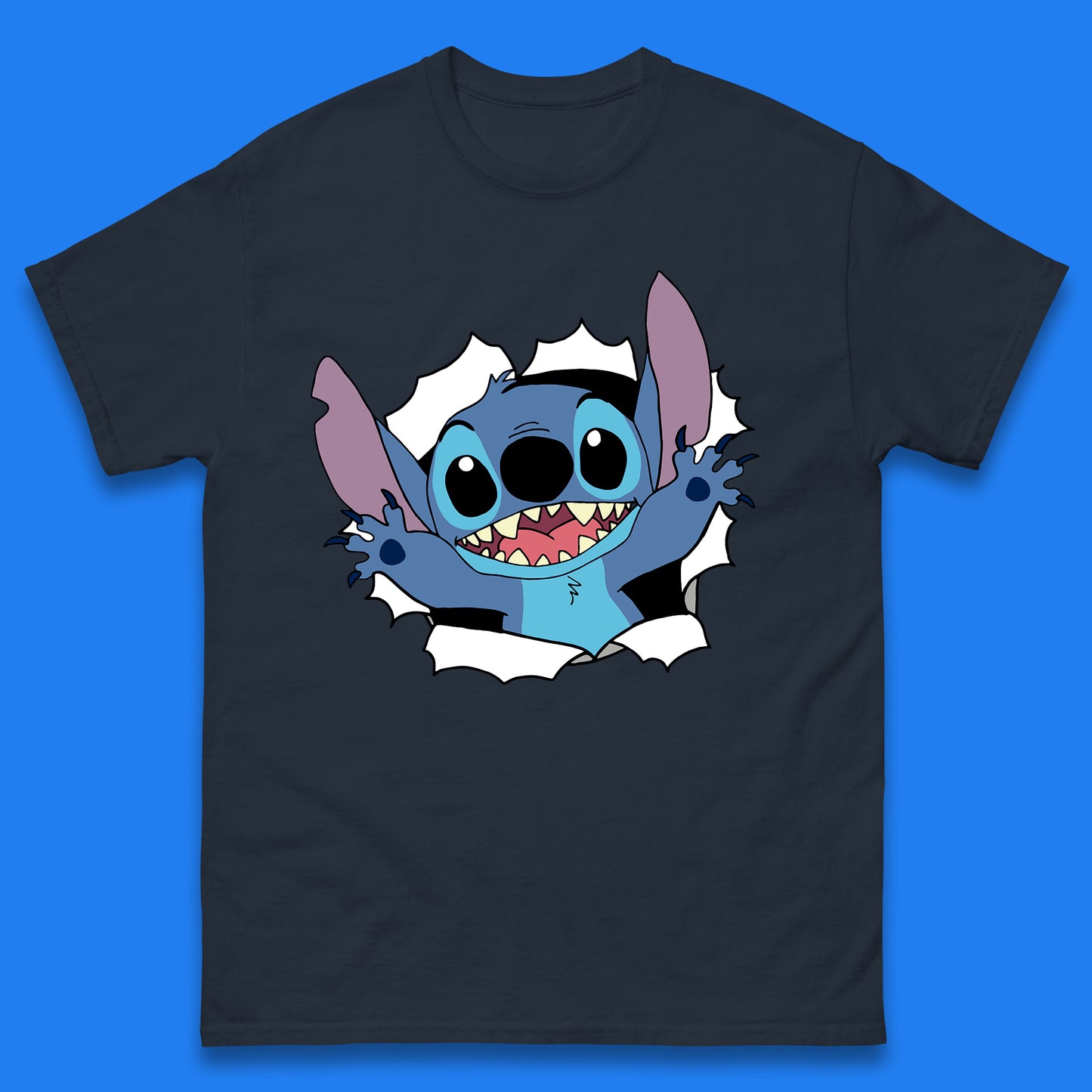 Disney Lilo And Stitch Hello Cartoon Character Ohana Stitch Lover Disneyland Vacation Trip Disney World Mens Tee Top