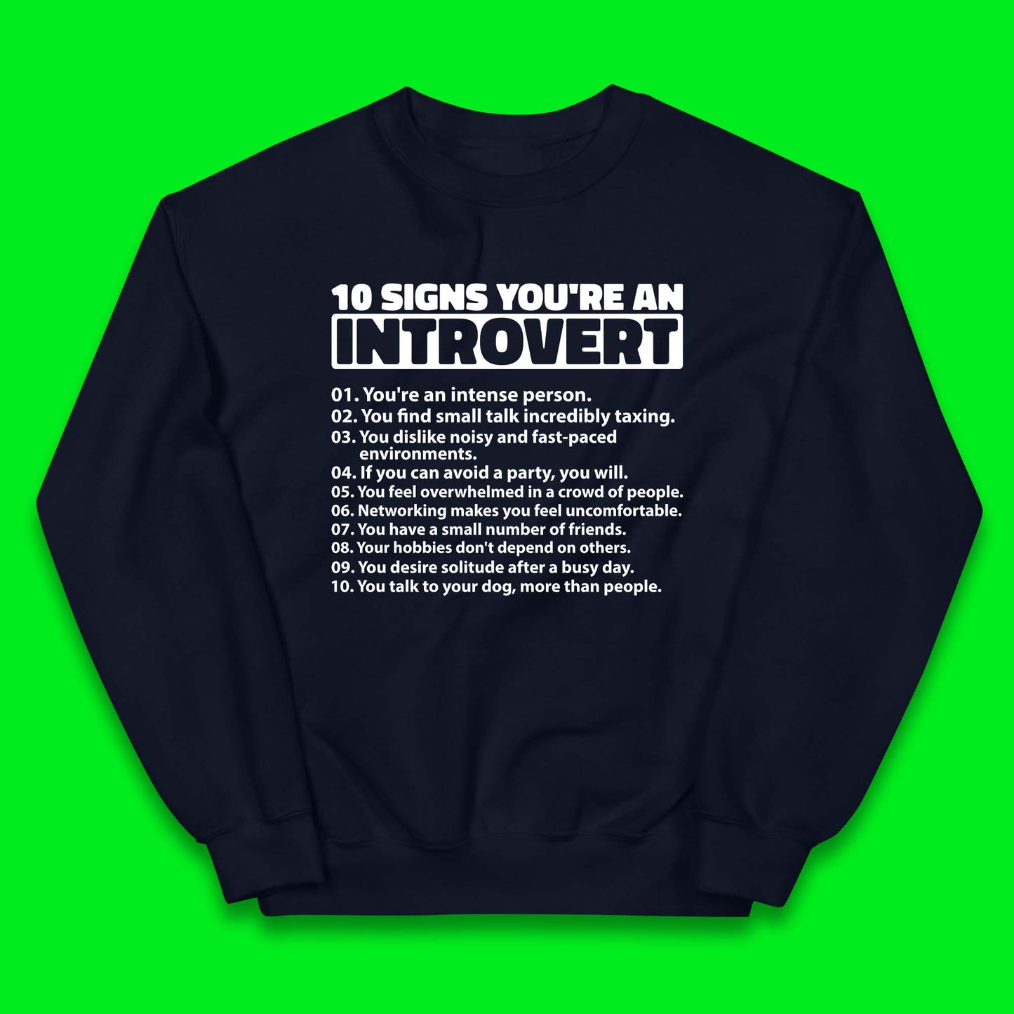 10 Signs You're An Introvert Kids Jumper  