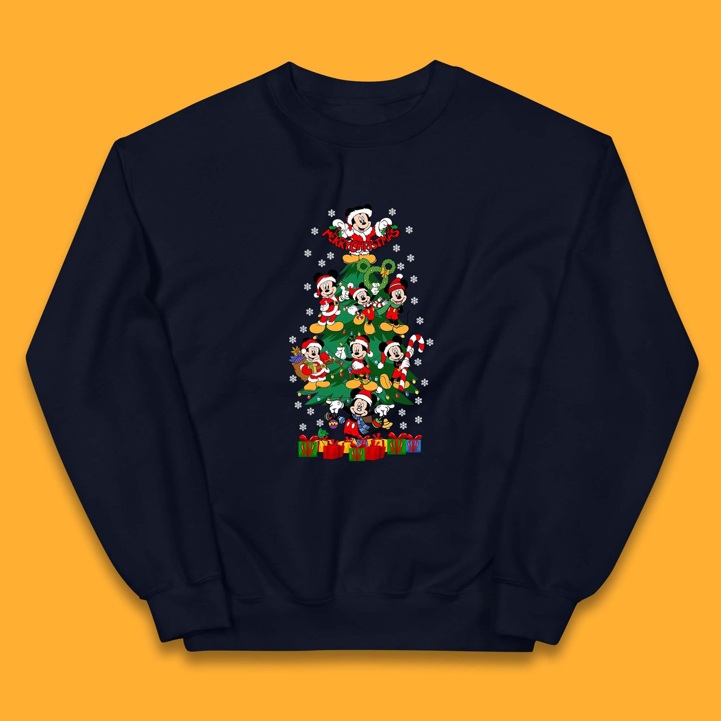 mickey mouse christmas tree sweater