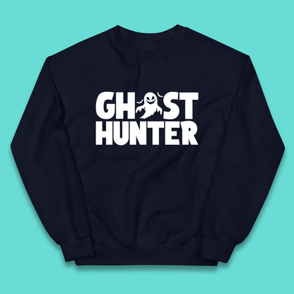 Ghost Hunter Halloween Haunted Ghostbusters Paranormal Investigator Kids Jumper