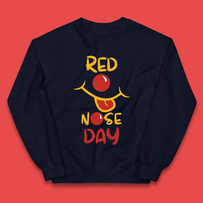 Red Nose Day Smiley Face Kids Jumper