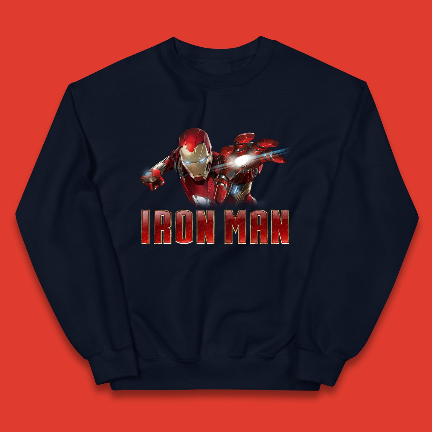 Iron Man Superhero Marvel Avengers Comic Book Character Flaying Iron-Man Marvel Comics Kids Jumper