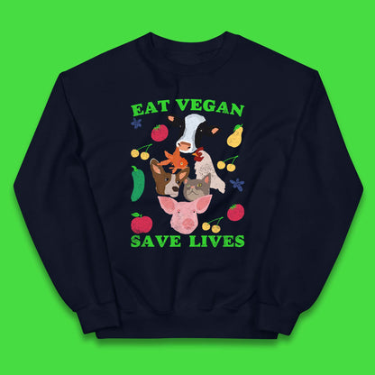 Eat Vegan Save Lives Kids Jumper