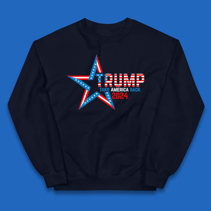 Trump Take America Back 2024 Donald Trump Presidential Election Kids Jumper