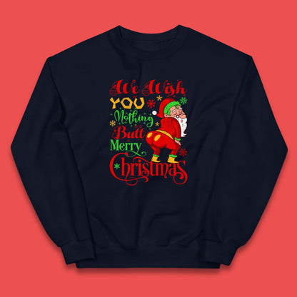 naughty santa christmas kids jumper